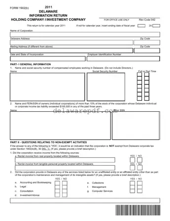 Fill Your Delaware 1902 B Template