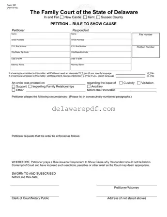 Fill Your Delaware 321 Template