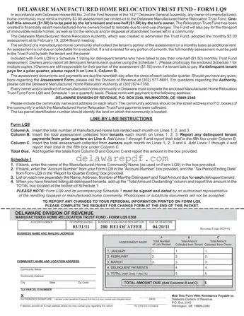 Fill Your Delaware Lq9 Template